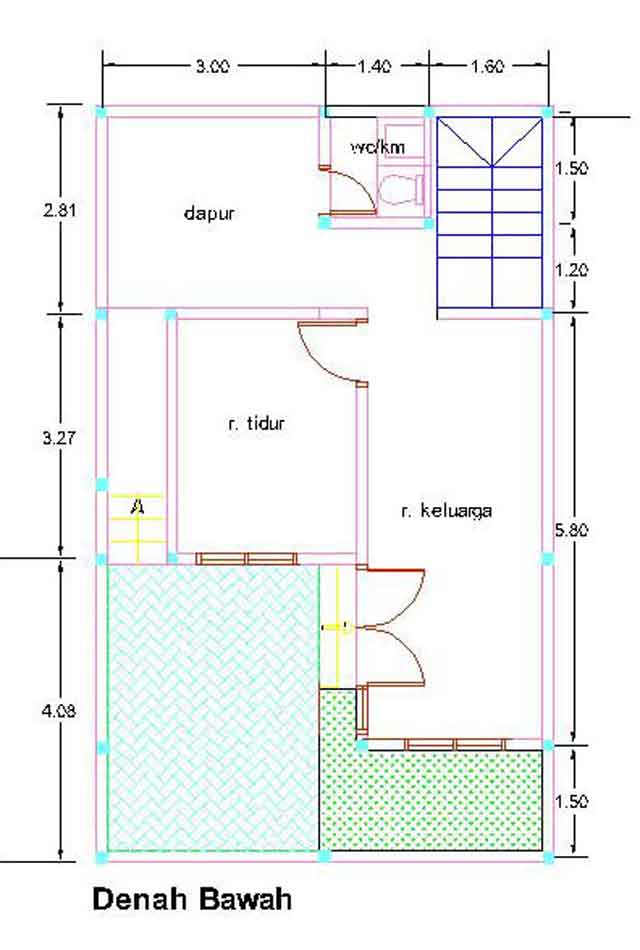 Model Denah Rumah Kopel - Desain rumah minimalis type 36 