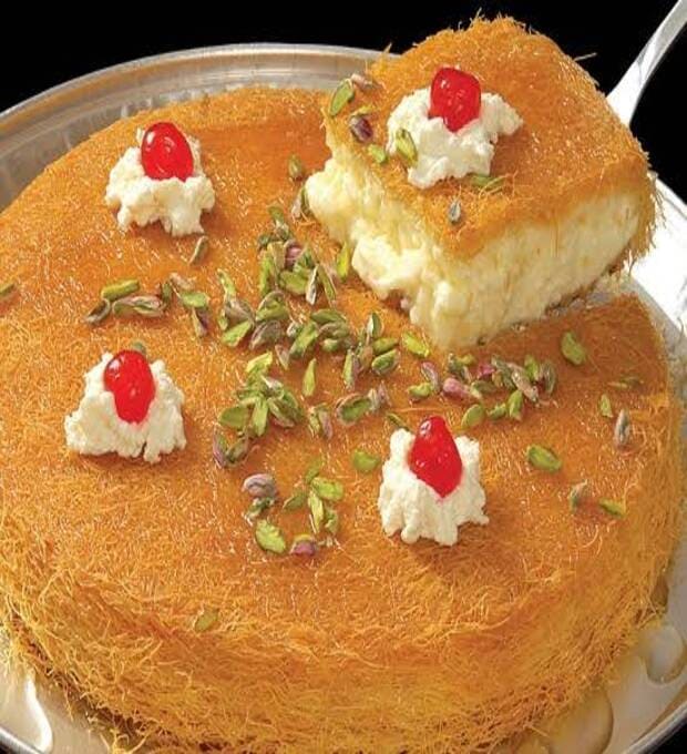 طريقة عمل الكنافة بالقشطة في البيت
