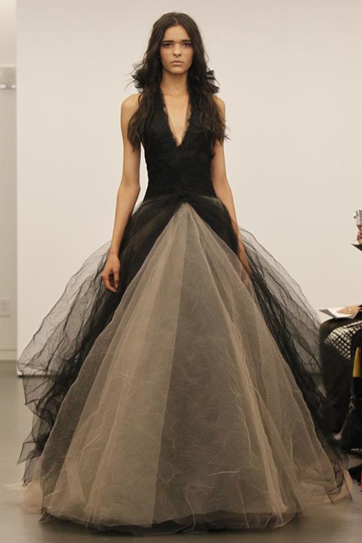 vera wang non traditional black wedding dresses