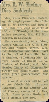 Ma Shofner's Obit #1