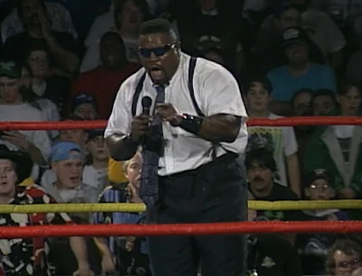 Mr. Hughes on the microphone at ECW November to Remember 94