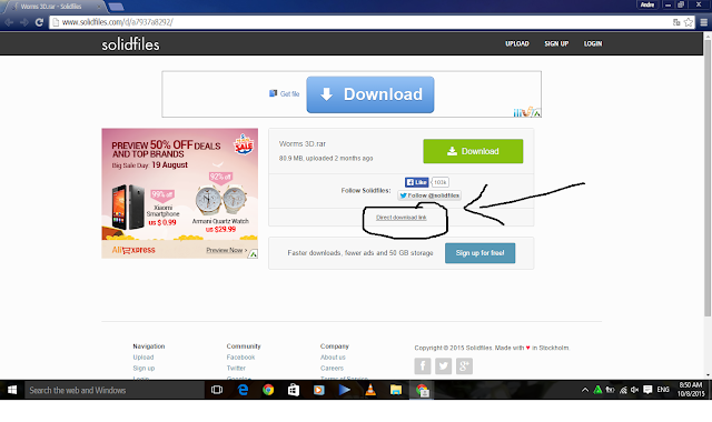 Step 3 How to Download file from Solidfiles