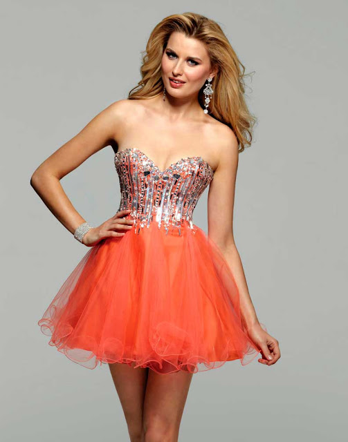 Clarisse Orange Short Dress