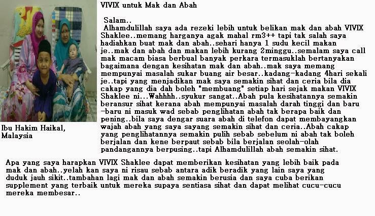 Vivix Shaklee  Pembekal & Pengedar Produk Vivix Paling 