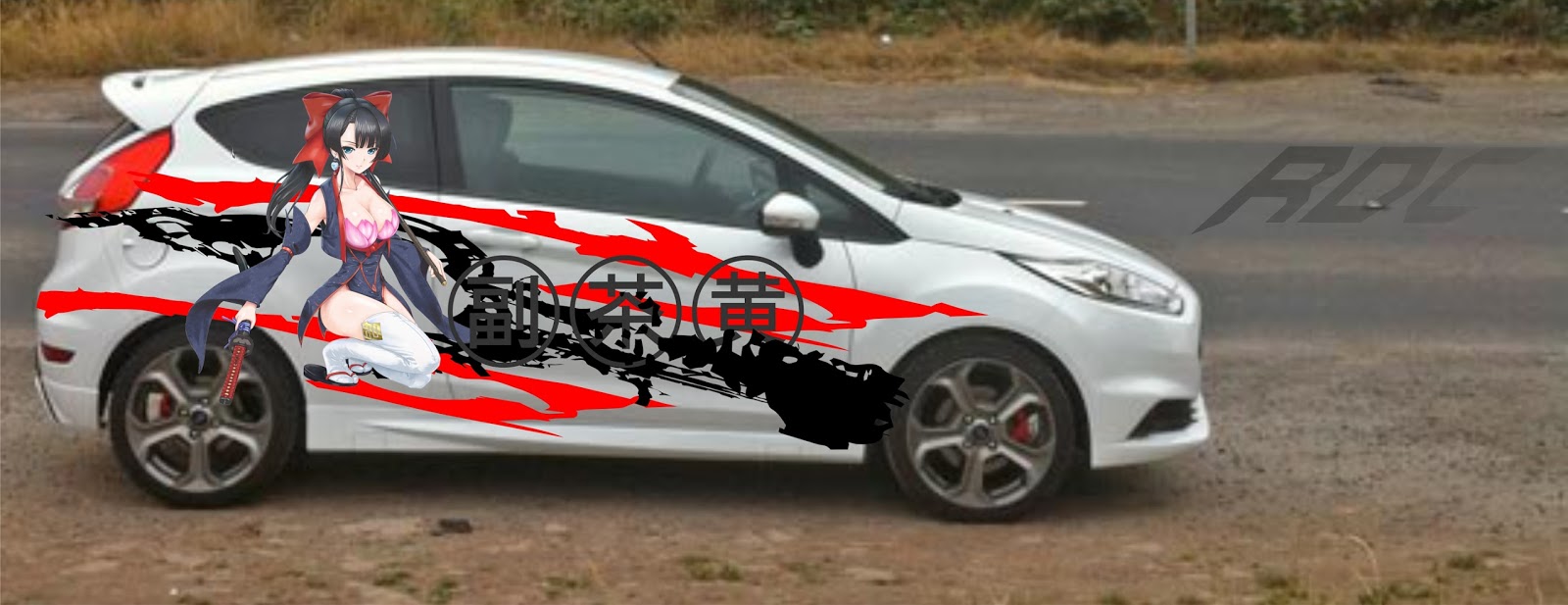 Gambar Cutting Sticker Mobil Anime  Duniaotto