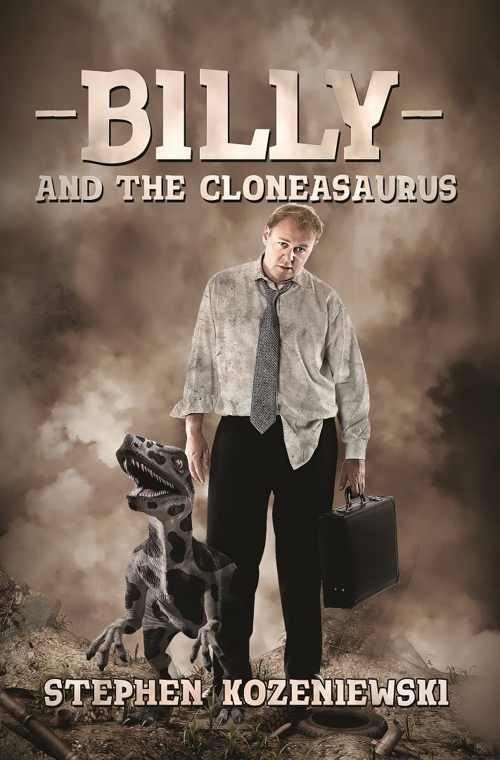 http://www.amazon.com/Billy-Cloneasaurus-Stephen-Kozeniewski-ebook/dp/B00L7RXG6U/ref=sr_1_1?s=books&ie=UTF8&qid=1418930188&sr=1-1&keywords=dystopian