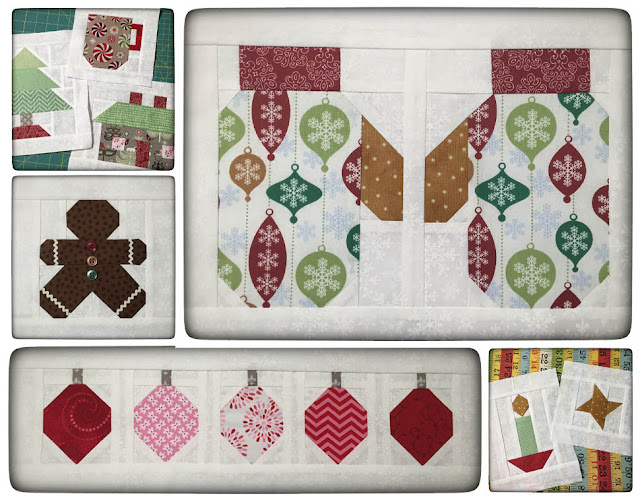 Lori Holt's 'Have Yourself A Quilty Little Christmas Blocks' by Thistle Thicket Studio. www.thistlethicketstudio.com