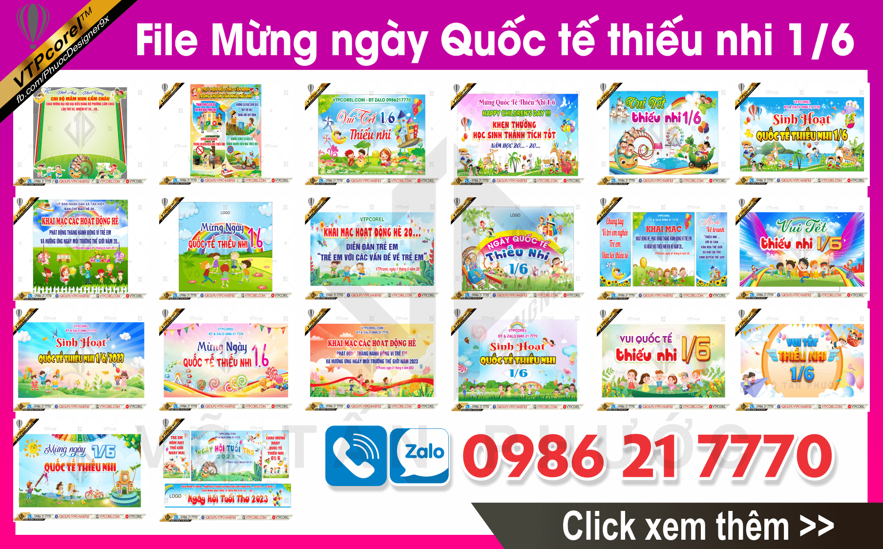 Phông nền Mừng ngày Quốc tế thiếu nhi 1/6 CDR12 | VTPcorel |