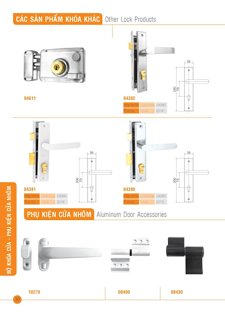 Catalogue sản phẩm khóa Việt Tiệp 