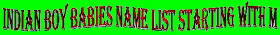 Tamil boy name list starting letter with M