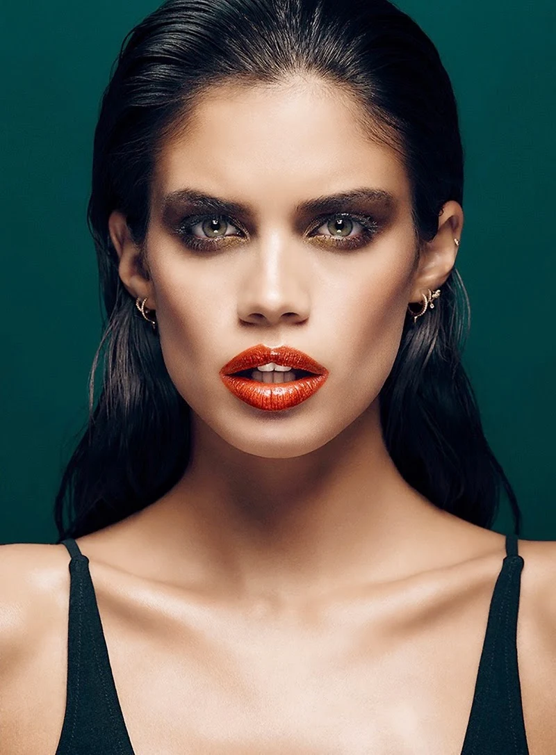 Sara Sampaio shows off bright lip colours for Stella Magazine