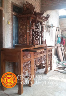 Set Meja Altar Ukir Naga