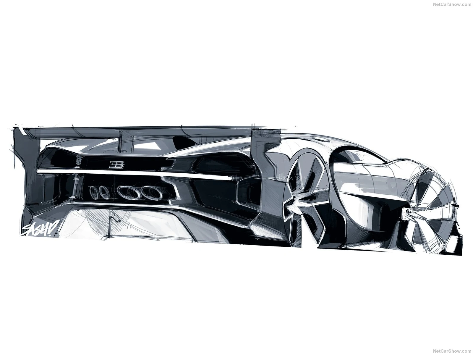 Hình ảnh siêu xe Bugatti Vision Gran Turismo Concept 2015 & nội ngoại thất