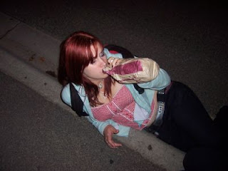 drunk redhead