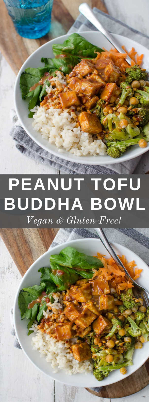Peanut Tofu Buddha Bowl #vegetarian #vegan