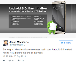 Wajib Baca! Ini Dia Daftar Perangkat HTC Yang Mendapatkan Update Android 6.0 Marshmallow