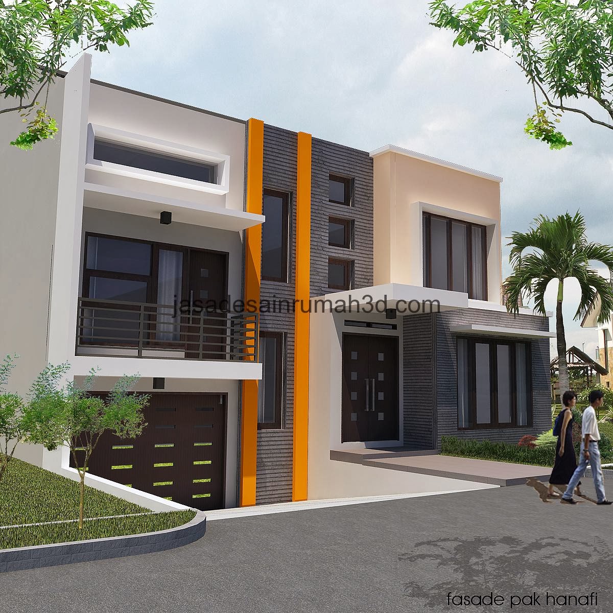 Rumah Minimalis 3 Lantai Tipe 150 Model 1 KAY HOME DESAIN 3D