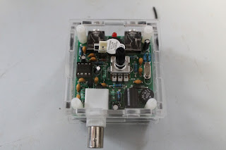 S-Pixie CW QRP Ham Amateur Shortwave Radio Transceiver 7.023 Mhz with Transparent Acrylic Shell Fully Assembled