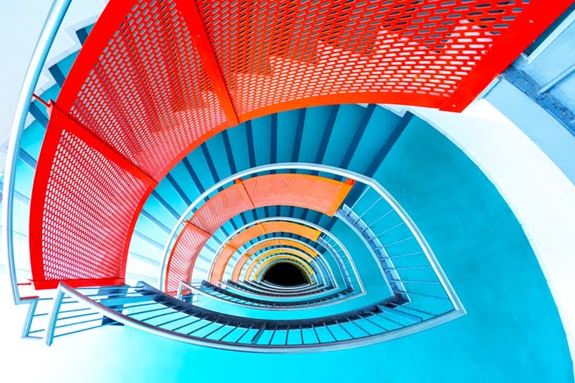 Líneas, remolinos y curvas en estas fotografía de escaleras