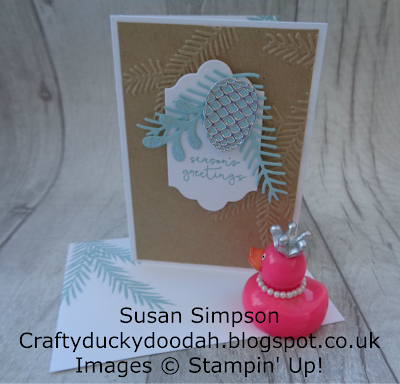 Stampin' Up! UK Independent  Demonstrator Susan Simpson, Craftyduckydoodah!, Christmas Pines, Pretty Pines Thinlets, October 2017 Coffee & Cards Project, Supplies available 24/7 from my online store, 