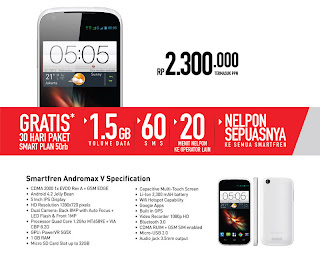 Harga dan spesifikasi Smartfren Andromax V