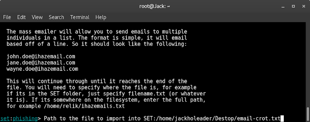 Cara Mass Mailler dengan Setoolkit di Kali Linux