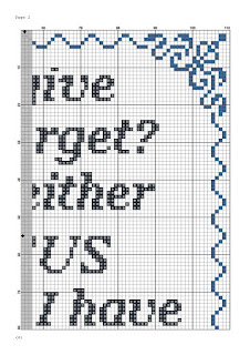 Forgive and forget funny cross stitch pattern - Tango Stitch