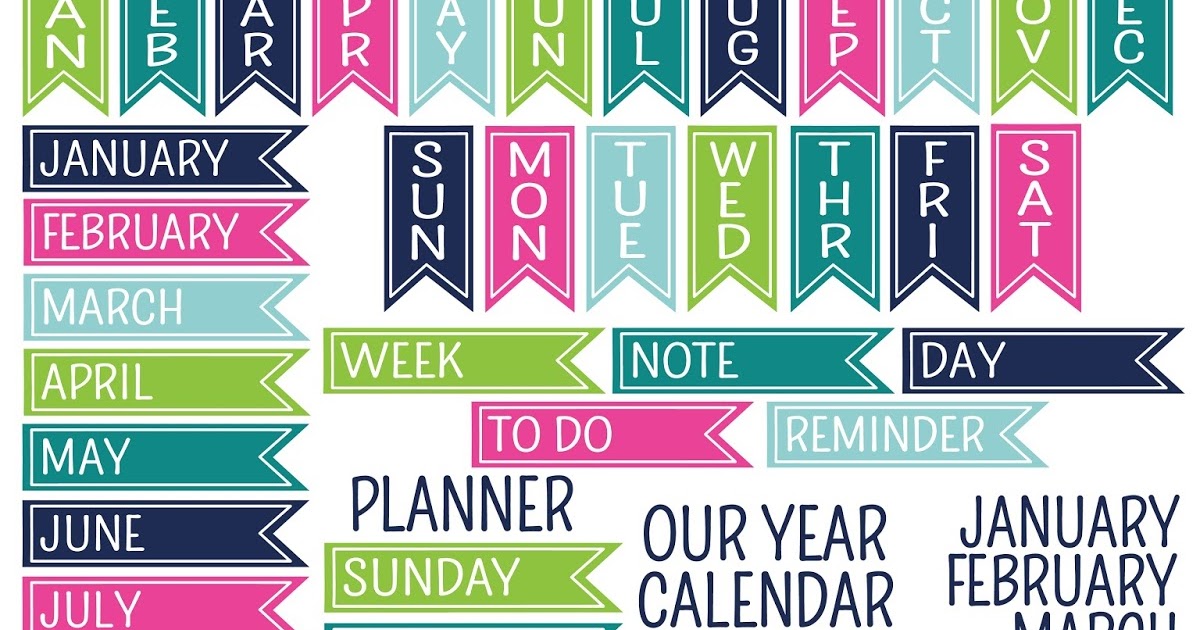 Download Make it Create...Free Cut Files and Printables: Freebie Planner Calendar Cut Files