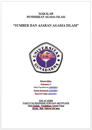 Contoh Cover Agama - Mathieu Comp. Sci.