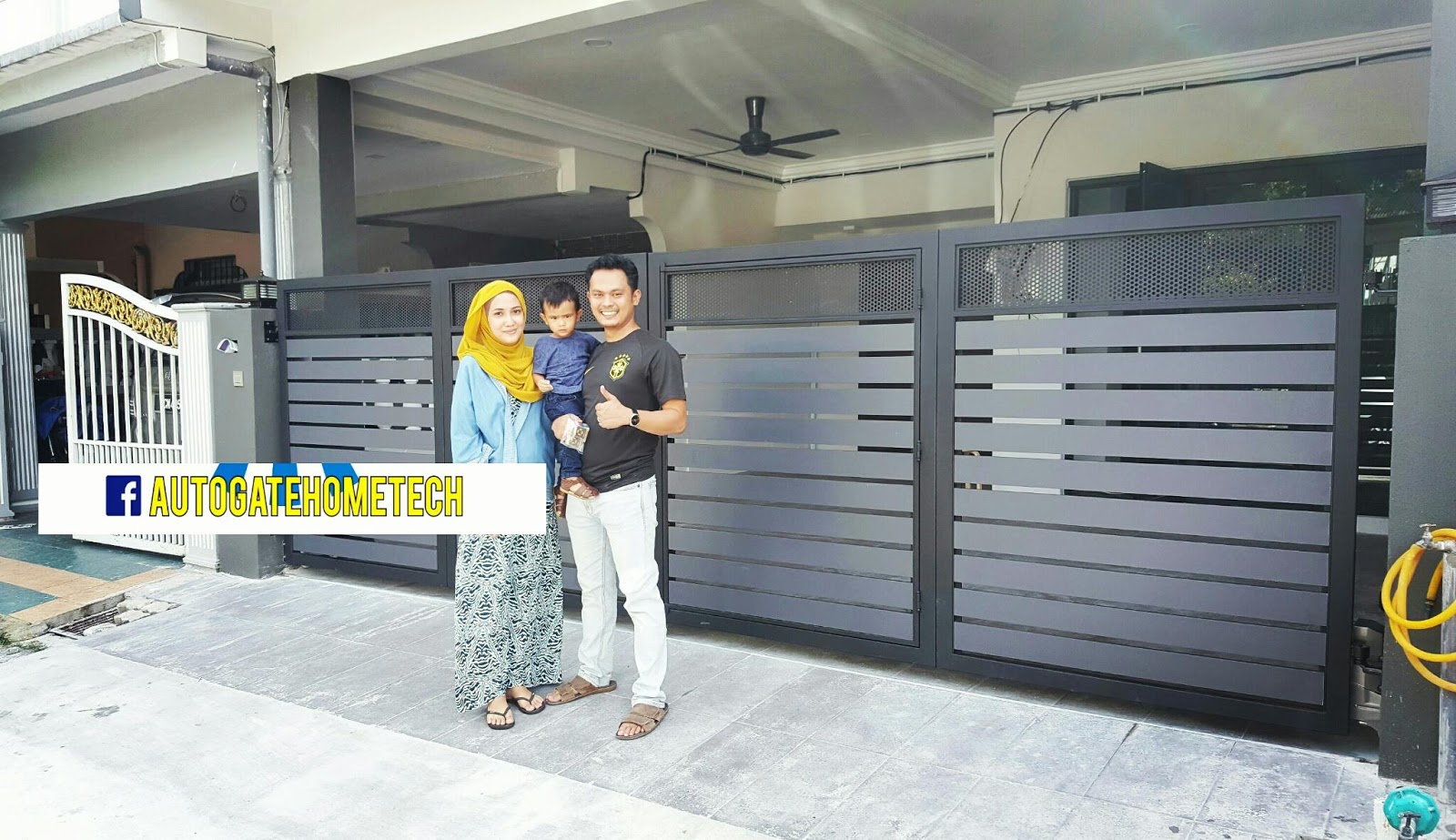 AUTOMATIC GATE SYSTEM PAGAR  RUMAH  MODEN DESIGN