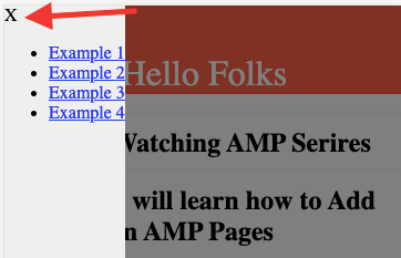 How to use amp sidebar | How to Navigate with a sidebar in AMP | AMP development