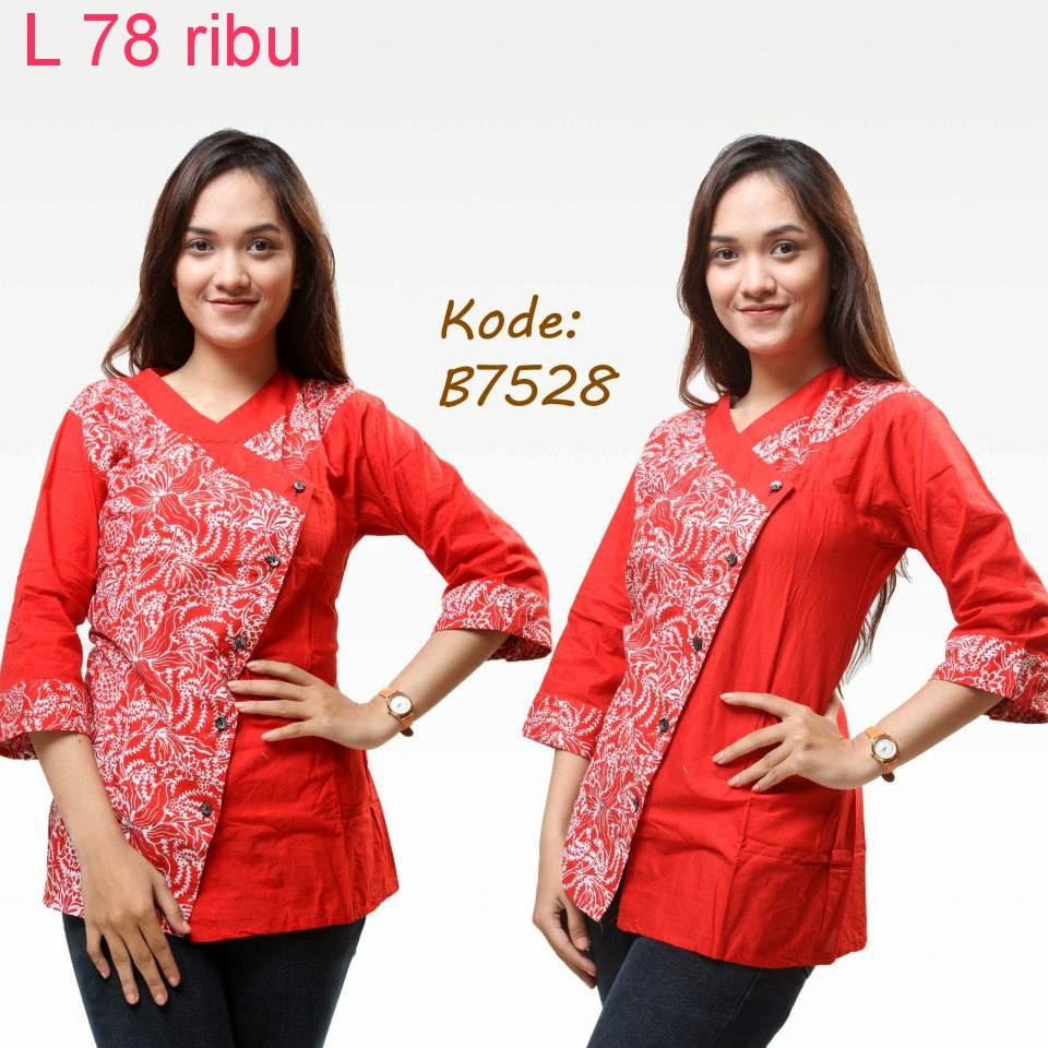  Model Baju Batik Guru  Model  Baju  Batik 