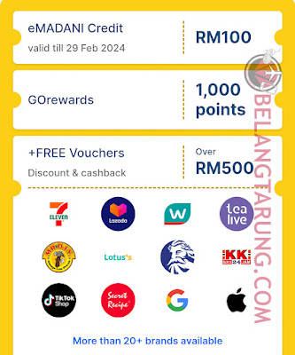 Senarai Brand Rewards E-Wallet Touch n Go