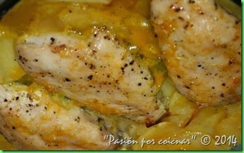 pollo con naranja y miel
