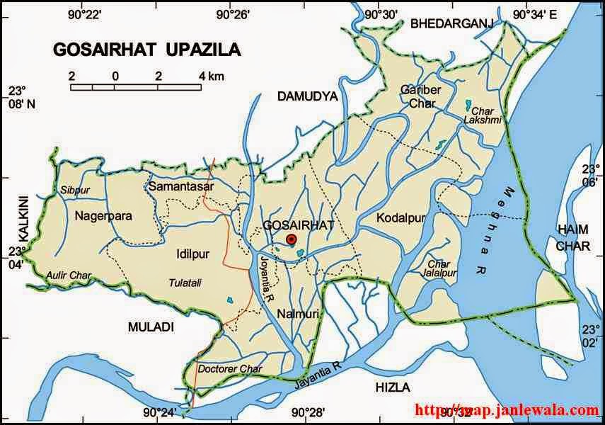 gosairhat upazila map of bangladesh