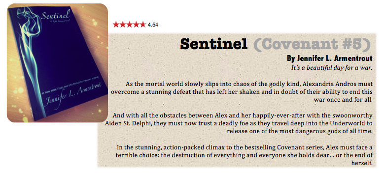 https://www.goodreads.com/book/show/13605723-sentinel?ac=1