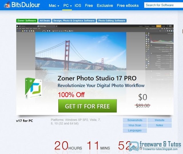 Offre promotionnelle : Zoner Photo Studio 17 Pro encore gratuit !