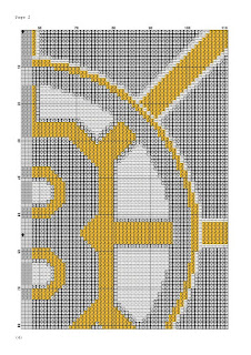 Boston Bruins logo cross stitch pattern - Tango Stitch