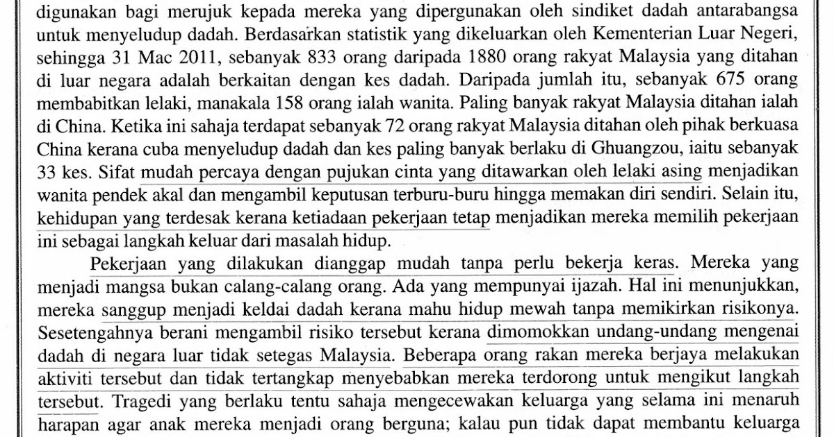 Contoh Soalan Rumusan Dan Pemahaman Tingkatan 4 - Selangor t