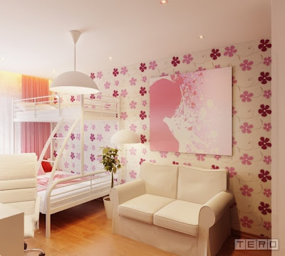 dormitorio rosa para dos niñas