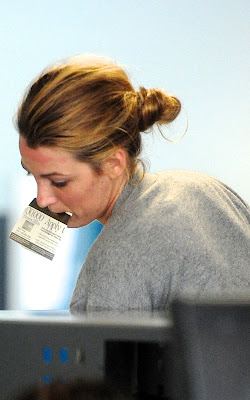 Blake Lively passing through security at LAX Airport