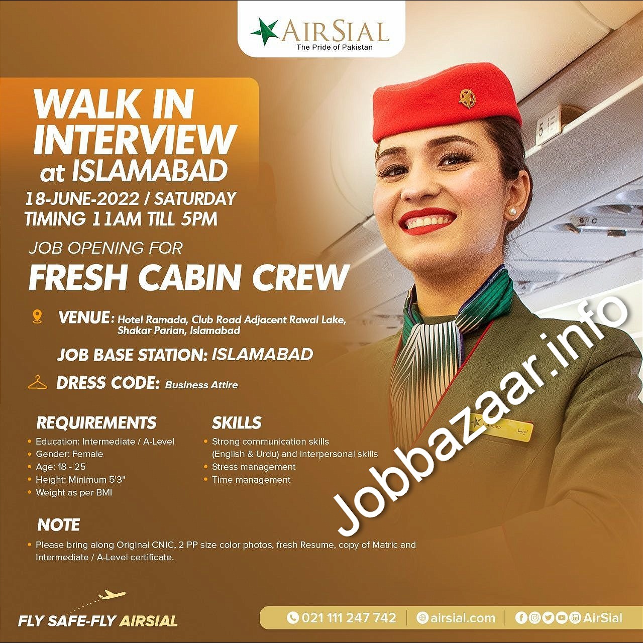 AirSial Cabin Crew Jobs 2022 | AirSial Air Hostess Jobs 2022