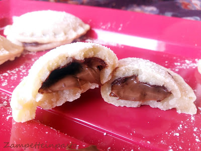 Ravioli alla Nutella - Biscotti con pasta frolla alla ricotta