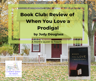 photo of house from Canva; book cover of When You Love a Prodigal