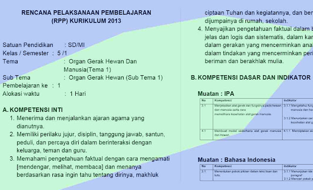 Rpp Kelas 5 Semester 1 Kurikulum 2013 Revisi Tp 2018 2019 Guru Maju