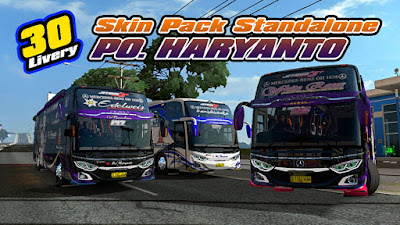 30 Livery Po Haryanto Mod Jetbus 3+ HDD Adudu edit Diny