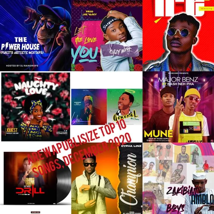 [Music Chart] December Arewapublisize top 10 songs, hosted by Hype man Vizzy