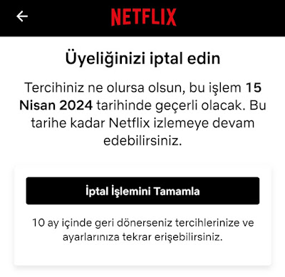 Netflix Abonelik Dondurma