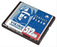 Flash Memory - 512MB SanDisk Compact Flash Card