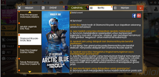 Arctic Blue Free Fire, Bundle Arctic Blue FF dari Diamond Royale Free fire